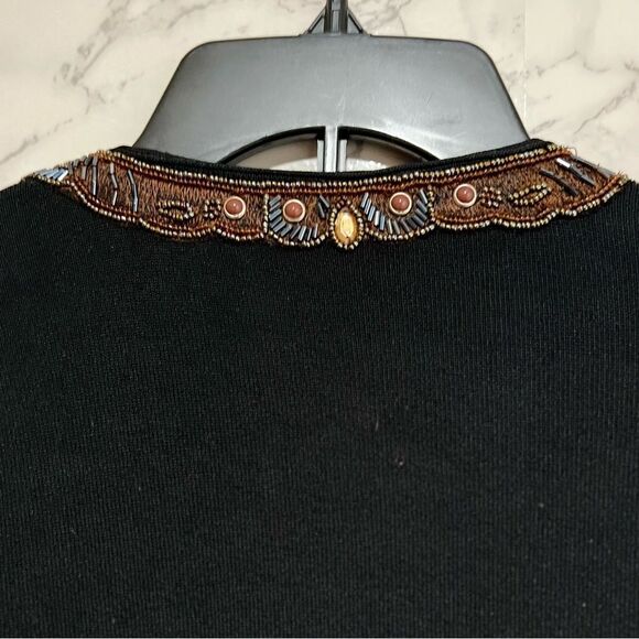 Colette Mordo For Sadimara Embellished Black Silk Cardigan - Picture 7 of 9